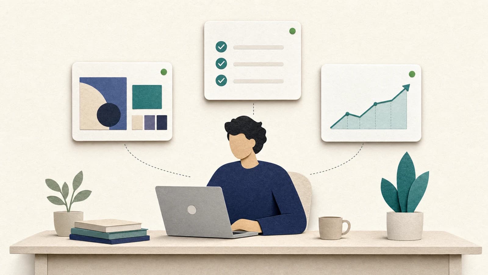 Founder running a lean AI tool stack for design, operations and analytics in 2026
