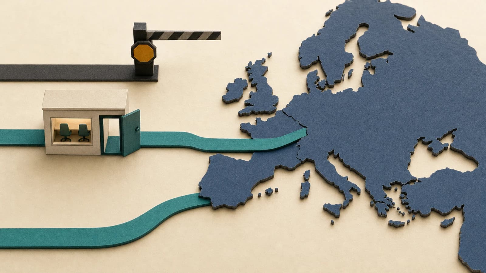 Map of Europe showing ChatGPT Dots blocked on the Pro plan, open through a two-seat Business workspace, and Grok Bot open