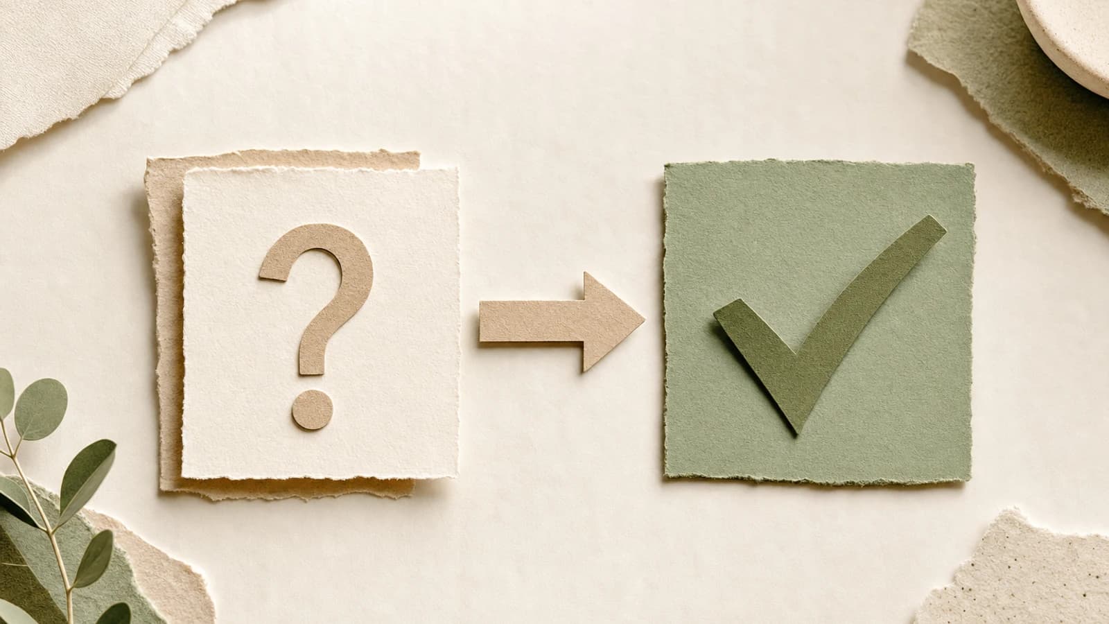 An untested assumption marked with a question mark replaced by checked evidence with a green checkmark