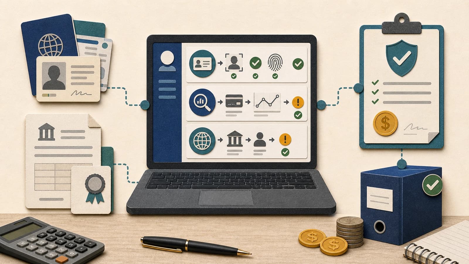 Compliance and KYC workflow automated into an approved, audit-ready record