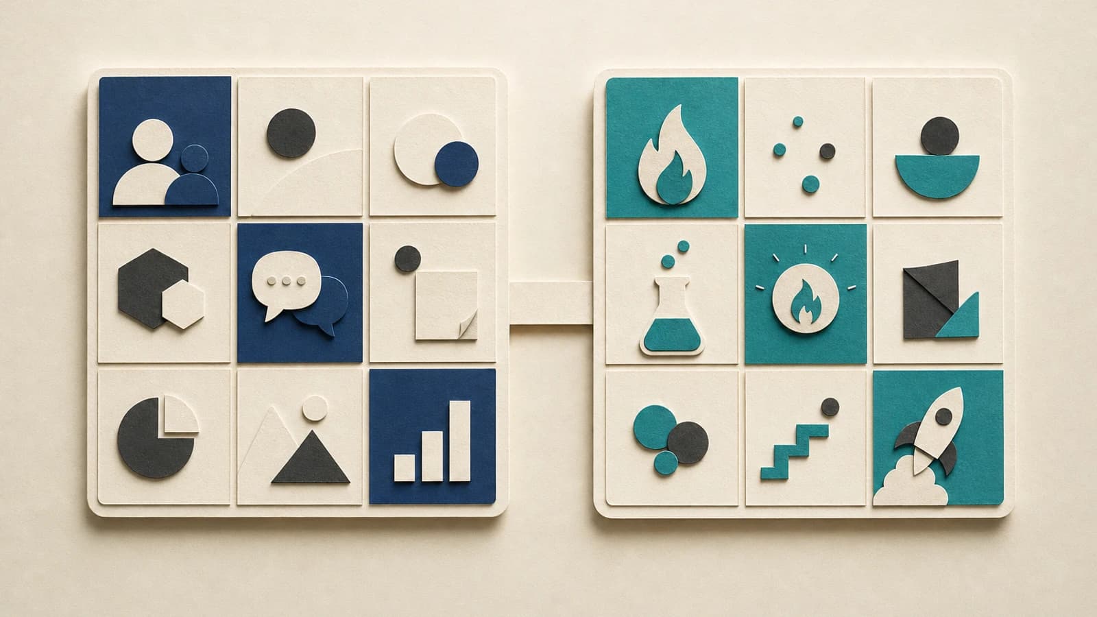 Side-by-side comparison of Business Model Canvas vs Lean Canvas blocks