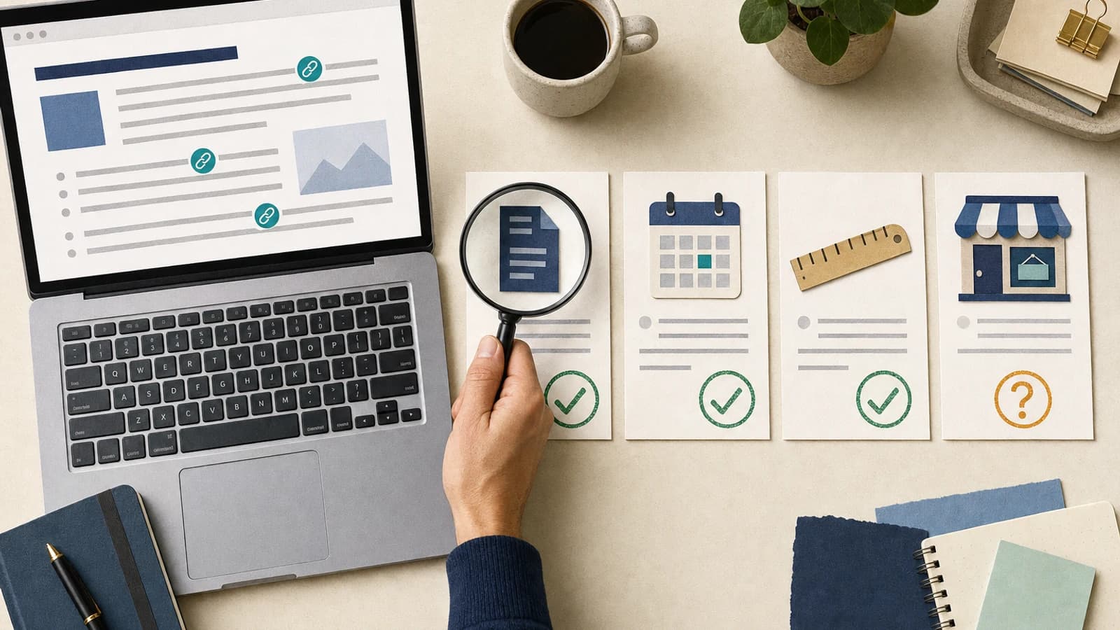 The click test for AI business idea validation: a founder opening each cited link to check the source, date, unit and whether a competitor is still alive