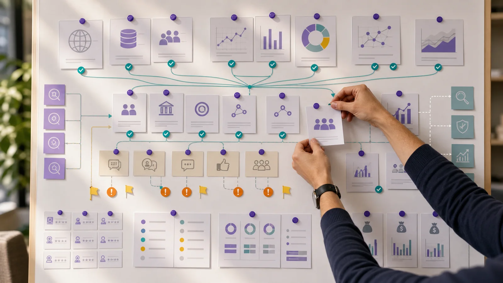 Live market sources flowing into a startup validation research cache before AI analysis
