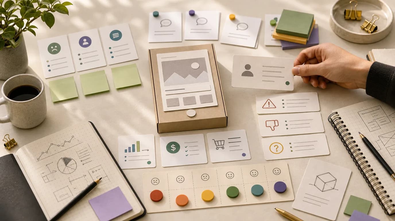 Product idea validation framework showing demand, alternatives, interviews, and willingness to pay
