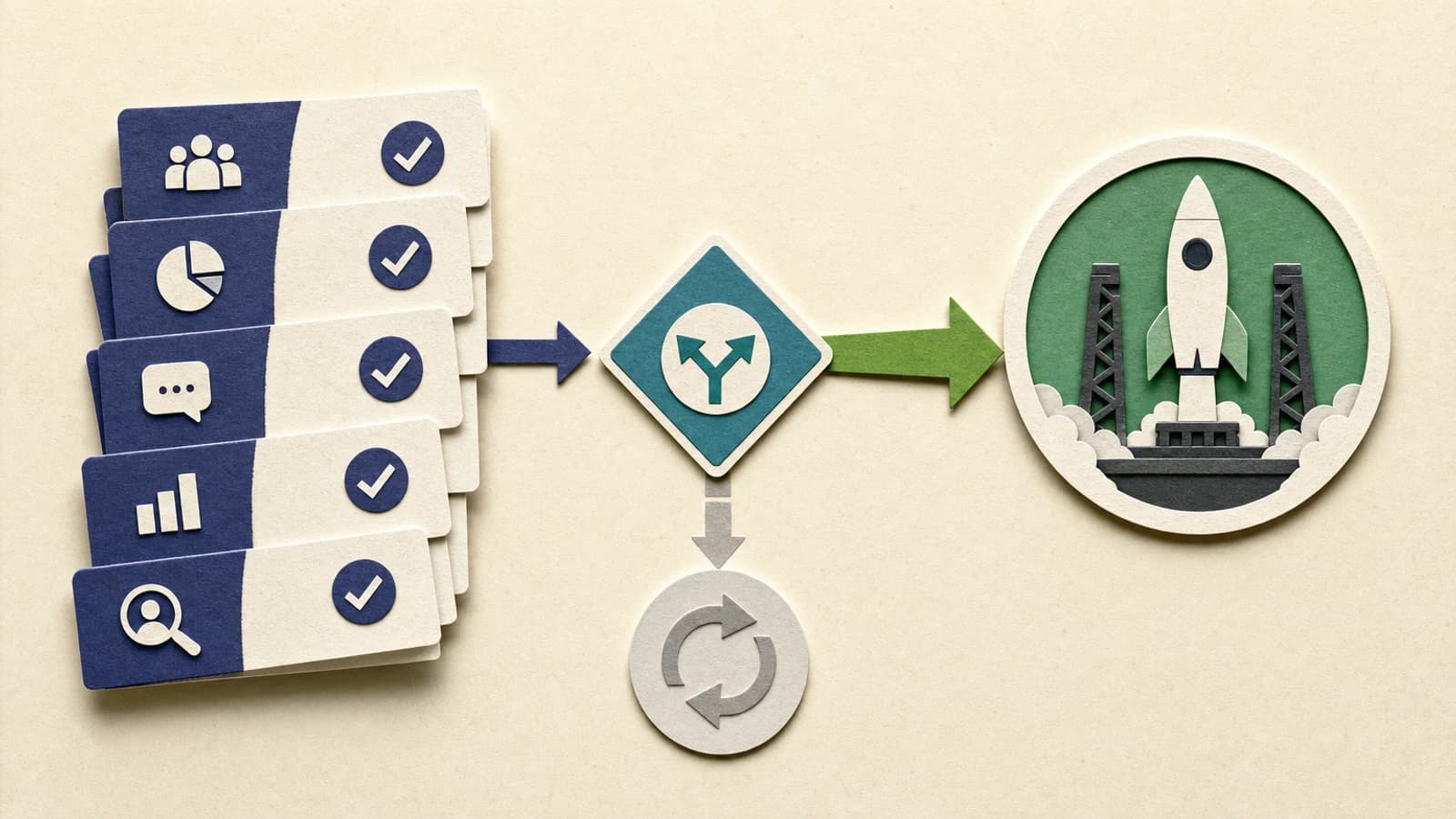 Go or pivot decision gate after completing market validation for a startup