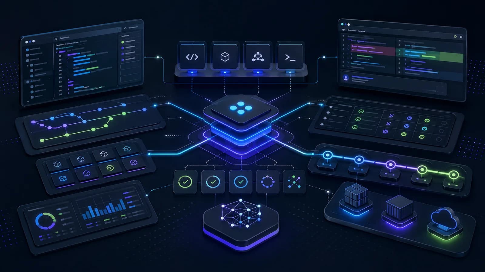 AI agent orchestration control plane connecting tools, evaluations, and deployment workflows